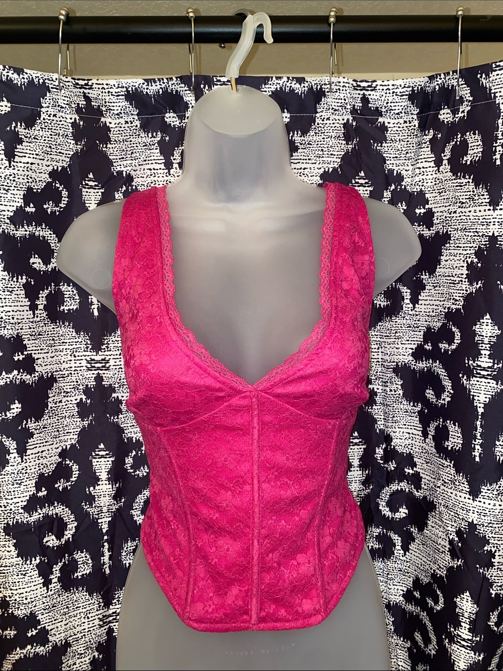 Fuchsia Lace Bustier Bralette - Women Intimates & Sleepwear